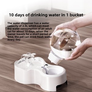 Fontaine à eau pour chat transfrontalière à succès, à circulation automatique, contrôlée par application intelligente, prise universelle, distributeur d'eau et de nourriture pour animaux de compagnie - Product Image 2