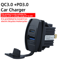 Chargeur de voiture ABILKEEN Rocker Design Dual PD 30W 18W QC 3.0 USB Type C 12-24V pour voitures, bus, camions, bateaux, garantie 1 an