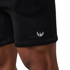 <b>Mens</b> <b>Black</b> Cotton Blend Sweat Shorts Drawstring Waist Gym Workout Running Casual Sportswear Activewear Shorts - Product Image 4