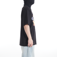 T-shirt décontracté pour homme, 100% coton, coupe ample et carrée, grammage lourd, motif gaufré, manches classiques, personnalisable avec impression en relief