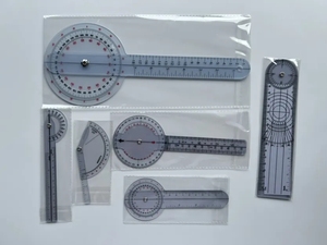 MKR Medical First Aid Non Digital Multi-Ruler 12 Inch 360 Degree Plastic PVC Medical Ruler Single Spinals <strong>Goniometer</strong>
