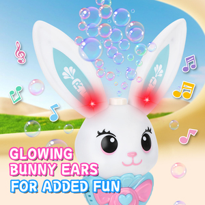 Bâton à bulles pour jouer en plein air Bemay Toy, baguette à bulles en forme de lapin avec lumière et <span class=keywords><strong>musique</strong></span> - Product Image 4