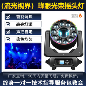 Luz Móvil de Cabeza con Efecto Ojo de Abeja Jiechuang, Alta Luminosidad, Control por Sonido, Iluminación de Escenario para Uso en Interiores y Exteriores - Product Image 6