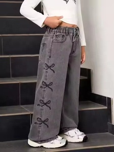 <span class=keywords><strong>Jeans</strong></span> per Ragazze Best-Seller - <span class=keywords><strong>Jeans</strong></span> a Gamba Larga e Dritta per Bambini, Abbigliamento Casual Comodo per Ragazze, <span class=keywords><strong>Jeans</strong></span> alla Moda - Product Image 4
