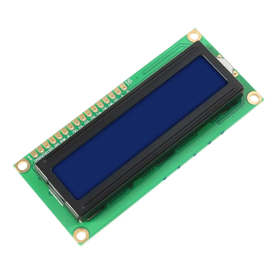 LCD1602 1602 Module Blue Green Screen 16x2 Character LCD Display Module HD44780 Controller Blue Black Light for Arduino