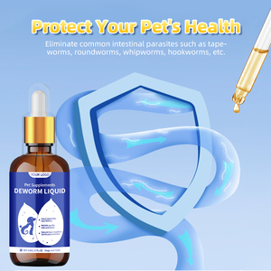 Gouttes liquides vermifuges à base d'herbes naturelles pour chiens et chats - Complément alimentaire biologique pour animaux de compagnie, renforce l'immunité, soutient la digestion, repousse les <span class=keywords><strong>parasites</strong></span> - Product Image 5