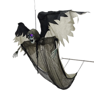 Esqueleto de fantasmas voladores colgantes de <span class=keywords><strong>ojos</strong></span> <span class=keywords><strong>rojos</strong></span> animados eléctricos espeluznantes parlantes de <span class=keywords><strong>Halloween</strong></span> <span class=keywords><strong>para</strong></span> suministros de fiesta de cementerio interior y exterior - Product Image 6