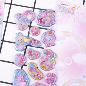 Autocollants en perles de strass parfumés Jack&Sunny, dessins animés pour enfants, 3D, écologiques, en PVC, finition pailletée, cadeaux de récompense - Product Image 3