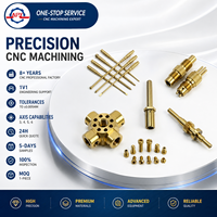 Service de fraisage CNC 5 axes sur mesure en laiton pour collecteurs de précision, pièces tournées, connecteurs RF pour sondes non filetées