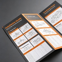 Brochure personnalisée pliée en deux en papier d'art, catalogue marketing en gros pour la distribution hors ligne