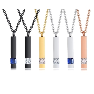 Open Pet Memorial Cremation <span class=keywords><strong>Ashes</strong></span> 锆石不锈钢防水镀金吊坠，适用于时尚珠宝项链 - Product Image 1