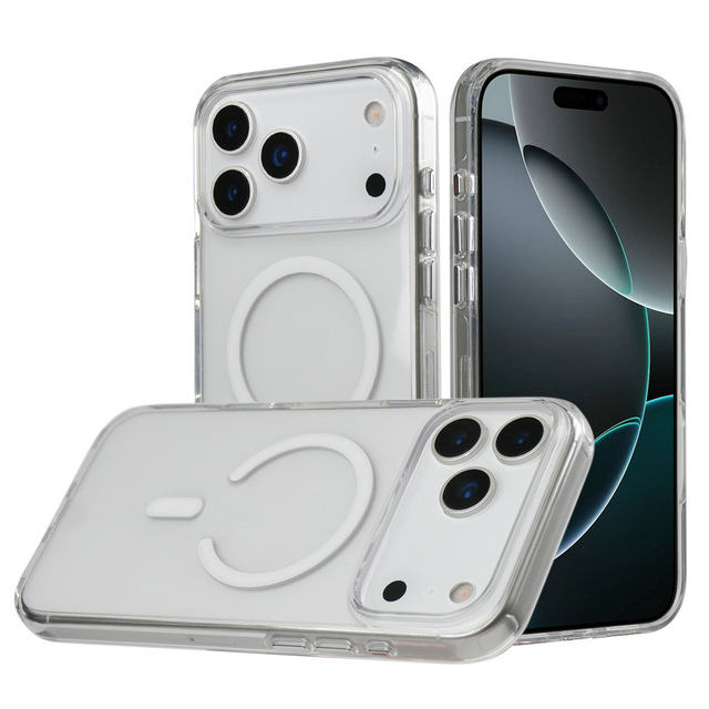 High Clear Crystal Clear UV Coated Anti-Yellowing Shockproof Magnetic Phone Case for iPhone 17 Pro Max Mobile Phone Case