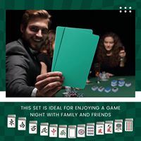 Mélangeur de tuiles de Mahjong 2026 pour le mélange, Vert, Ensemble de 4 cartes de mélange de Mahjong en PVC |   Accessoires de Mahjong,