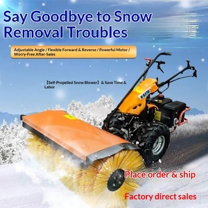 เครื่องกวาดหิมะอเนกประสงค์แบบขับเคลื่อนด้วยตัวเอง พร้อมระบบไฮดรอลิกสำหรับถนน แบบแปรงกลิ้ง - Product Image 1