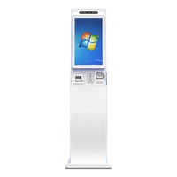 Kiosque en libre-service de 32 pouces avec Windows 10 pour la commande, kiosque tactile tout-en-un avec fonction de prise de photos et d'impression