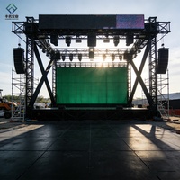 Estructura de Plataforma de Escenario Portátil para Eventos y Conciertos al Aire Libre, Sistema de Escenario de Aluminio con Estructura de Techo