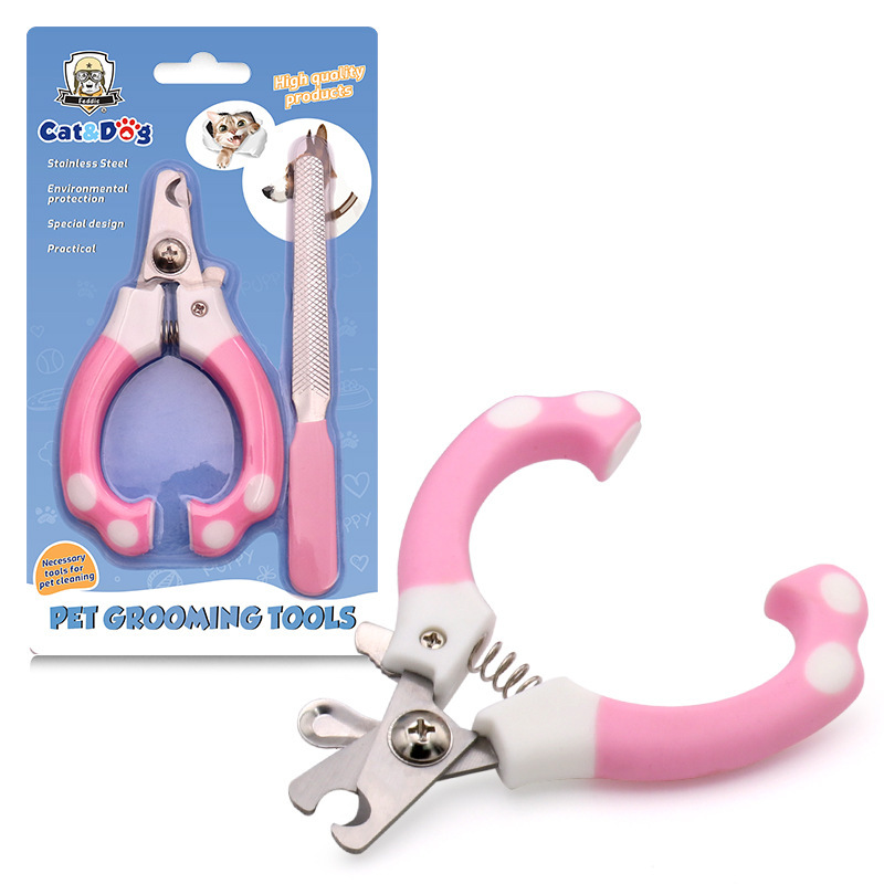 5029 carte blister rose petit format avec coupe-ongles