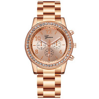Montres à quartz pour femmes avec logo personnalisé, diamants, décontractées, élégantes, 37 mm, montres à quartz en alliage pour femmes