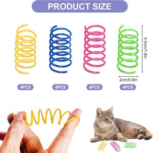 Colorful Plastic in a Pack Durable Pet Spiral Spring <b>Cat</b> <b>Interactive</b> Jumping Claws <b>Toys</b> Spring <b>Cat</b> Scratch <b>Interactive</b> <b>Toys</b> - Product Image 2