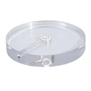 4 Inch Diameter Round Clear Acrylic Lamp Base