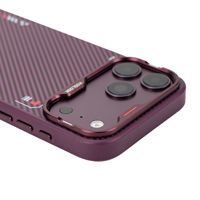 Coque de téléphone portable antichoc invisible magnétique en fibre de carbone + TPU personnalisée en usine pour iPhone 17 18 Pro Max, protection anti-chute