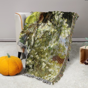 Couverture de lit à motif floral personnalisable et tenture murale Nouveau design Tapisseries tissées <span class=keywords><strong>Tapisserie</strong></span> décorative - Product Image 6