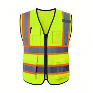 Gilet de sécurité en maille noire veste bande Construction de sécurité personnelle haute visibilité vêtements de sécurité réfléchissants de travail haute visibilité - Product Image 3