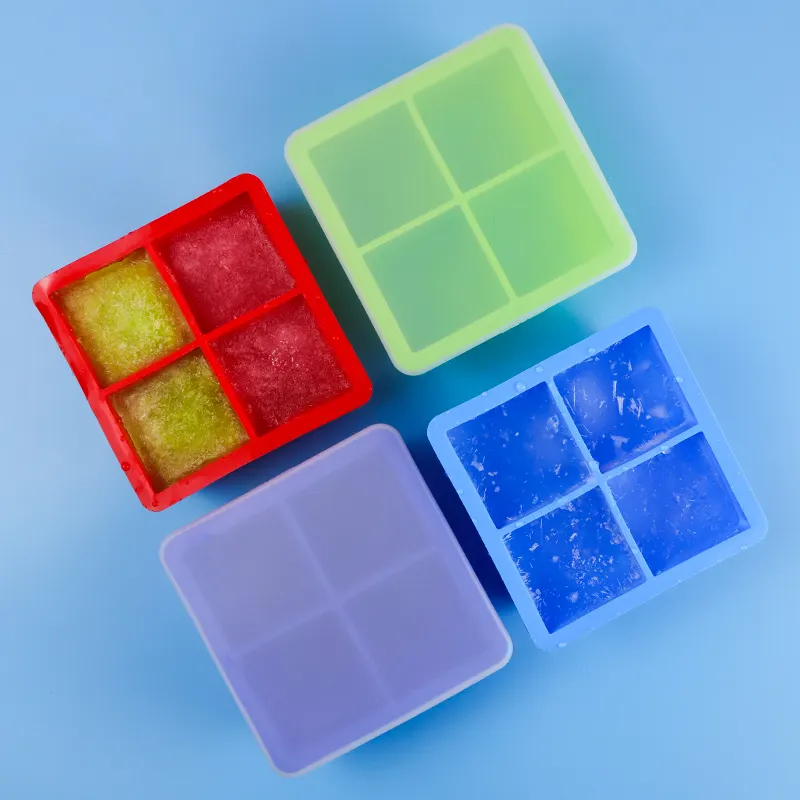 Supply Wholesale Mould With Lid Mold Bpa Free Shape Silicone Ice Cube Tray