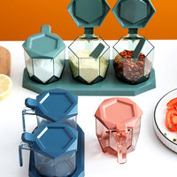 Bouteilles de thé scellées, pour conserver les aliments, un design unique, rangement d'assaisonnement et d'épices, avec cuillère, pour décorer la cuisine, matière plastique, ml