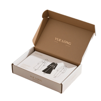 Boîte d'expédition blanche écologique en carton recyclable avec logo personnalisé pour abonnement de vêtements
