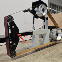 Ponceuse à bande haute vitesse BS282V VFD 0-32m/s, meuleuse à bande sans palier pour la fabrication de couteaux, le polissage du métal, du bois et de l'acrylique