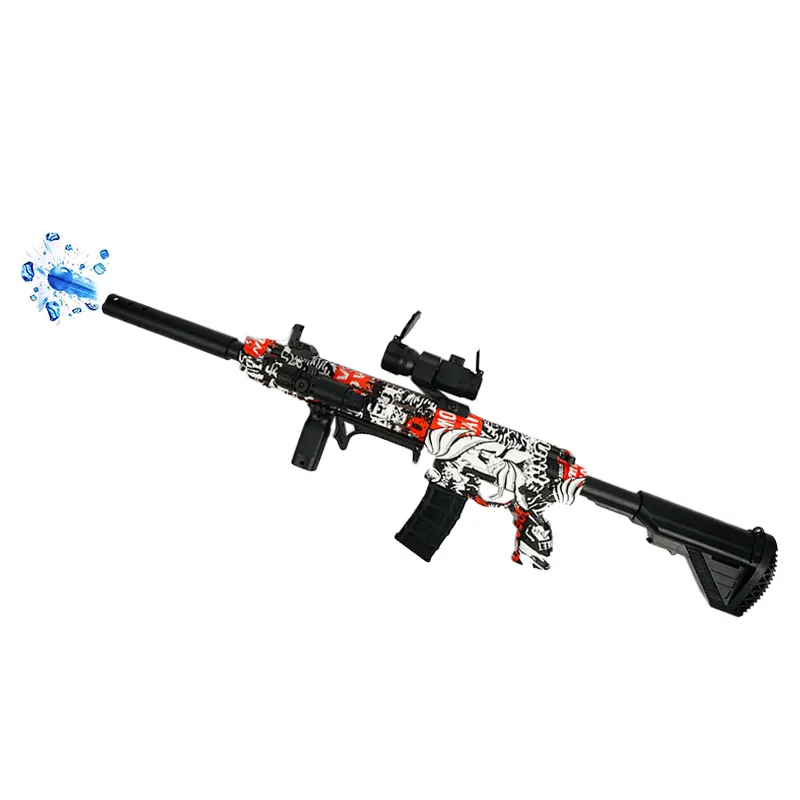 BunnyHi SQ027 आउटडोर गतिविधियों पानी मोती छींटे बंदूकें खिलौना शूटर खेल M416 बिजली जेल छींटे गेंद बंदूक बच्चों को वयस्कों के लिए