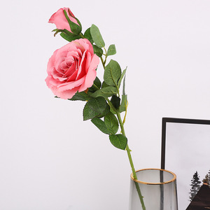 Ramo de Flores Artificiales de Seda, Alta Simulación, Decoración para Bodas y Hogar, Reutilizable, Arreglo Interior, Estilo Clásico - Product Image 4