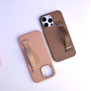 เคสโทรศัพท์ซิลิโคนเหลวสีล้วนพร้อมสายรัดข้อมือสำหรับ <span class=keywords><strong>iPhone</strong></span> 15 16 17 <span class=keywords><strong>PRO</strong></span> MAX 2025เทรนด์ใหม่ - Product Image 6