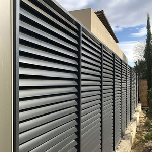 Pannelli per Recinzione Esterna Ventilata a Privacy Totale, Recinzione Orizzontale in Doghe di Alluminio, Rivestimento Nero in Polvere, Ecologica e Resistente al Calore - Product Image 6