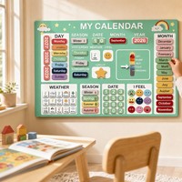 Tableau Cognitif Montessori des Saisons et des Dates, Calendrier Magnétique d'Éveil Précoce pour Enfants