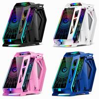 ATX Gaming PC Case Tempered Glass Open Frame RGB Desktop Computer Tower Chassis Gabinete Gamer