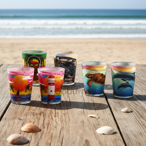 Juegos de Vasos de Chupito Personalizados con Logotipo por Sublimación, Base Pesada, Vasos de Chupito Transparentes, Recuerdo de Playa, Isla, Bahamas, Vasos de Chupito al por Mayor - Product Image 4