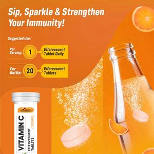 Biochealth תוסף הבריאות הטוב ביותר מותג ויטמין C 1000 מ "ג לוח אפרוסנטי עבור מערכת החיסון-סוכר חינם - Product Image 2