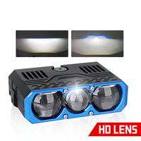 Projecteur LED universel 3 lentilles pour moto 300W, avec commutation par solénoïde, lumière de calandre de voiture, faisceau laser puissant, accessoires d'éclairage automobile