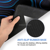 Tapis de souris de jeu topographique personnalisé de grande taille, antidérapant, imperméable, en caoutchouc, sublimation, 900x400mm