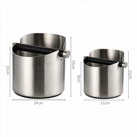 Boîte à café en acier inoxydable, accessoires pour expresso, pour les restes de café, grande et petite taille, logo personnalisé, fabricant en gros