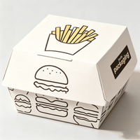Boîte d'emballage alimentaire à emporter personnalisée, jetable, pour hamburger, frites, poulet frit, boîte de restauration rapide