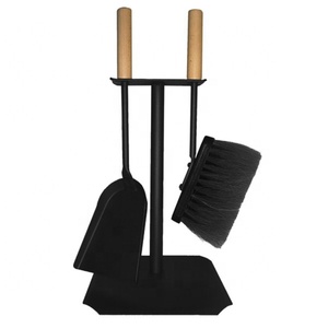 Juego de Herramientas de chimenea de hierro negro, para el Interior del hogar, herramienta de <span class=keywords><strong>leña</strong></span> - Product Image 1