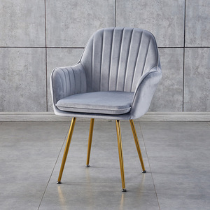 Factory Direct Green <strong>Velvet</strong> Armchair Restaurant Dining <strong>Chairs</strong> With Golden Legs Home Sofa - Product Image 4
