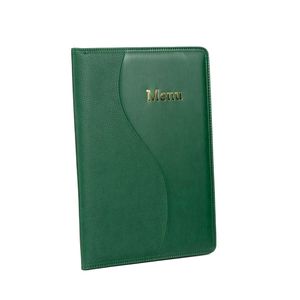Porte-menus en similicuir double texture pour restaurant avec bande flexible, dossier de menu à 2 vues - Product Image 6