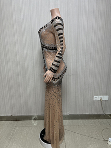 Novance <span class=keywords><strong>New</strong></span> Years vey Party forniture 2023 strass Glitter Robe Soiree abito da sera lungo abiti di moda Sexy per le signore della ragazza - Product Image 2