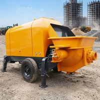 Pompe à béton diesel montée sur remorque, haute pression, pour le coulage de béton dans l'ingénierie municipale