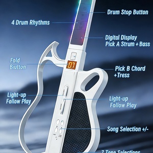 Guitarra Inteligente sin Cuerdas de Alta Calidad, Guitarra Brillante para Niños, Actividades Musicales Educativas, Suministro de Fábrica - Product Image 4