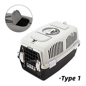 Nampan pengangkut penerbangan kotak plastik pembawa mewah peti besar Kennel pada roda perjalanan hewan peliharaan pembawa anjing kucing kandang - Product Image 6